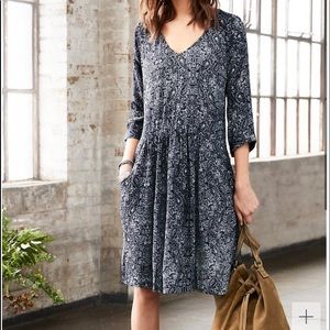 Garnet Hill Easy Bohemian MAROON Dress 8